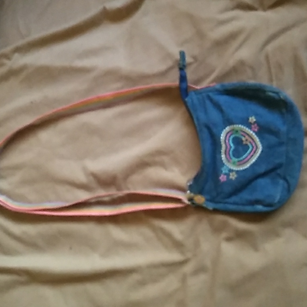 Y2K Barbie rainbow strap purse